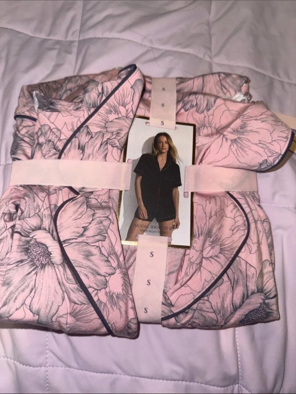 NWT Victoria’s Secret Pink Floral Modal Pajama Set of 2